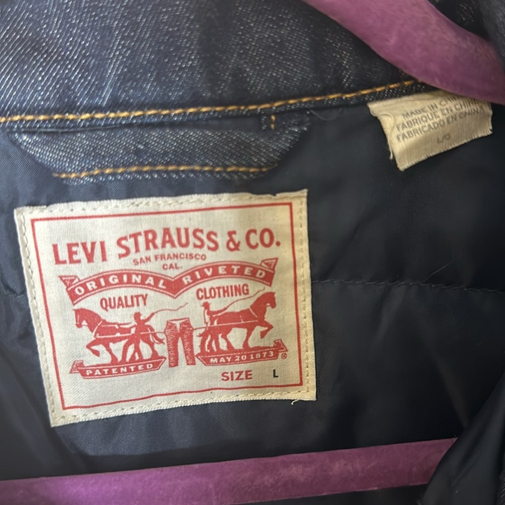 Levi's Denim Puffy Jean Jacket - Picture 3 of 8